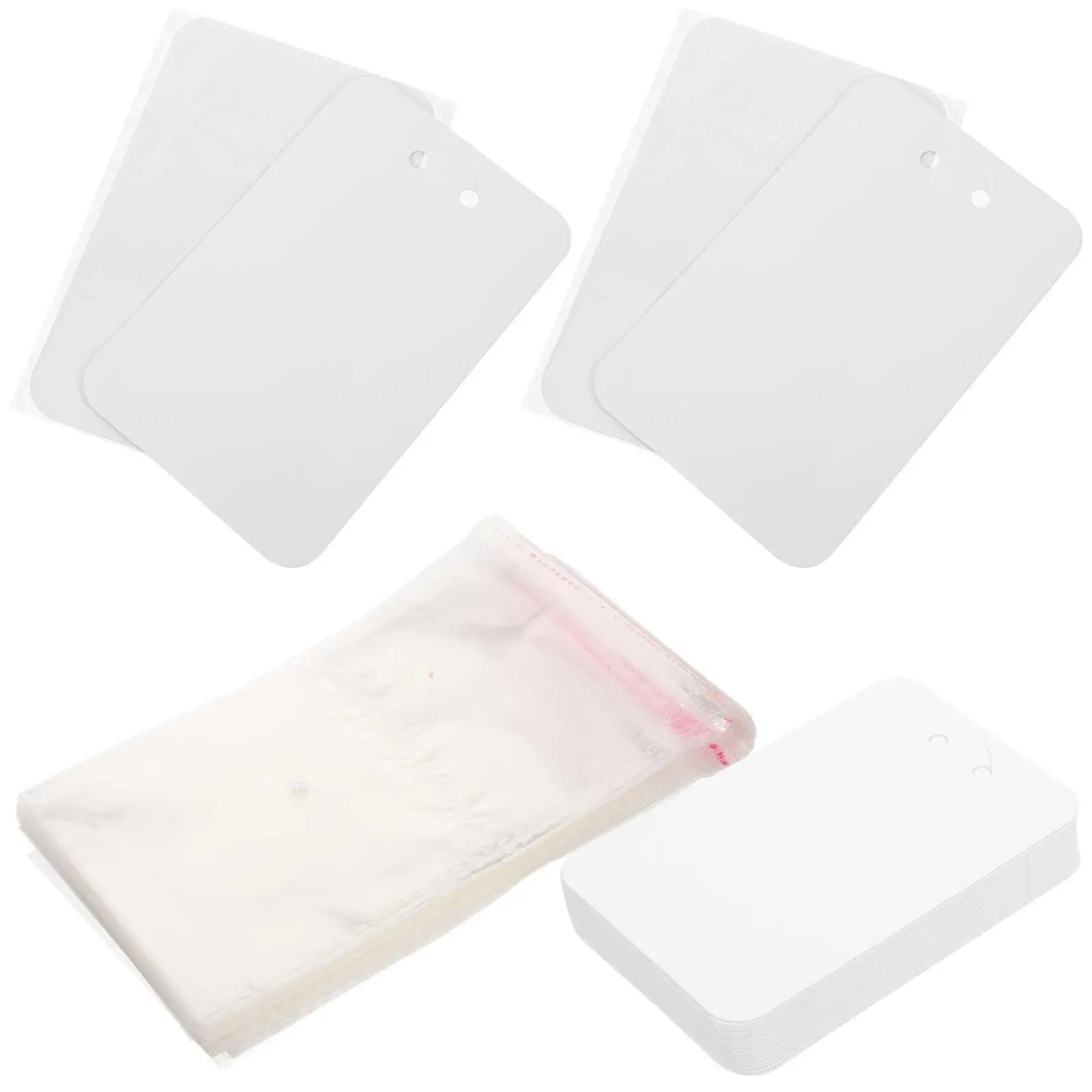 

100 Sets Display Card Packaging for Jewelry 100 OPP Bags Quality Paperboard Earring Holder Cards Suitable Ear Studs Displays