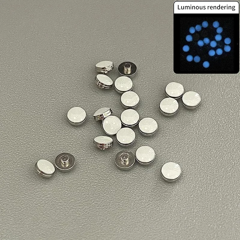 White Beads Blue Green Luminous Pip Watch Bezel Insert 12 O’Clock Lume Pearl Dot Mod Parts Replacement Spare Accessories