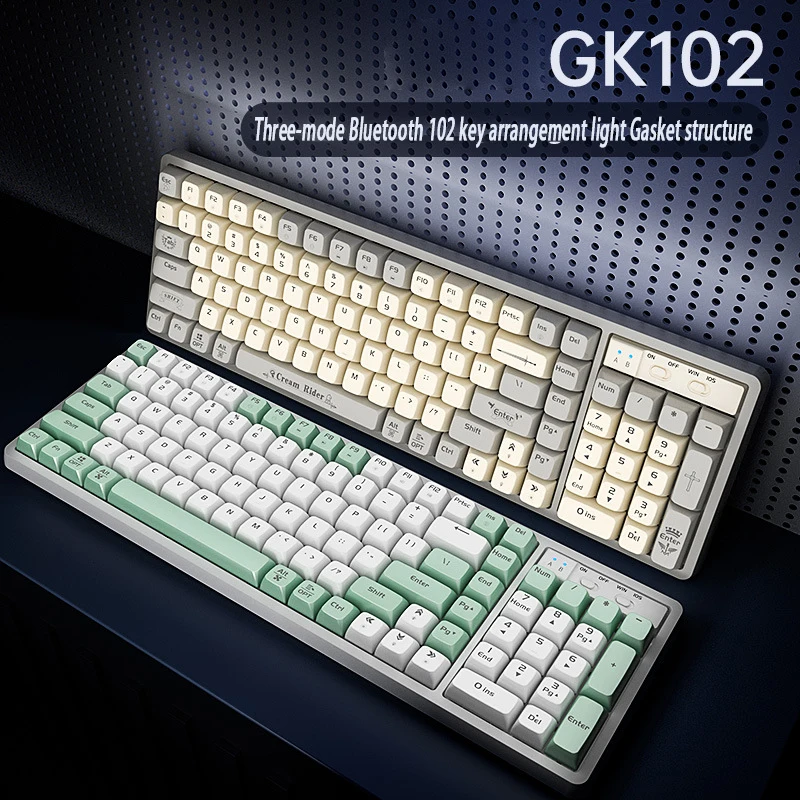 

GK102 mechanical shaft keyboard backlit wired esports game computer red shaft keycap Bluetooth wireless