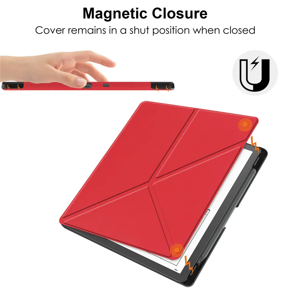 For Kindle Scribe 2022 Case 10.2 inch Foldable Multi-folding Stand Protective Cover Pouch Funda Magnetic with Auto Sleep/Wake