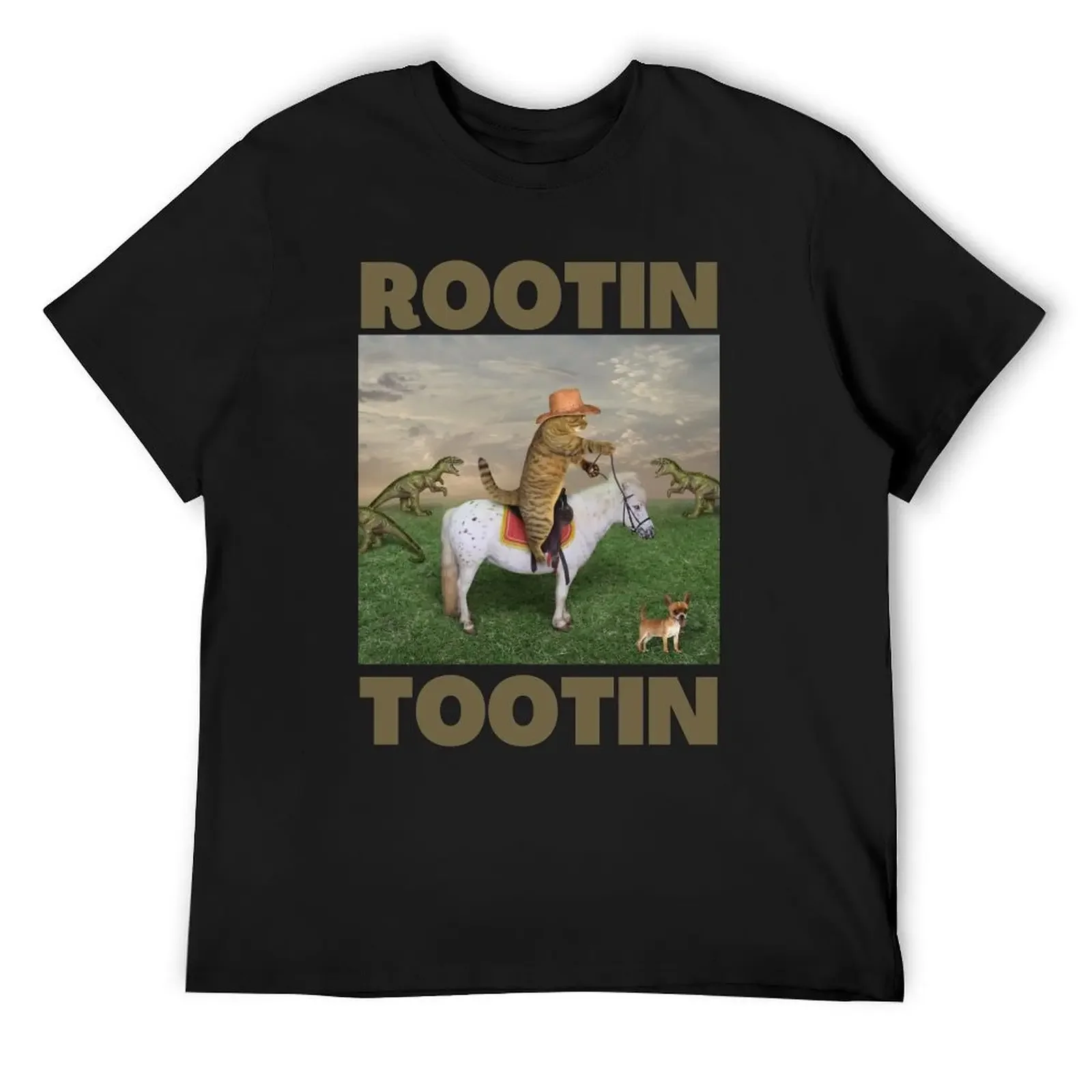 Rootin Tootin Cowboy Cat T-Shirt graphic tee shirt custom t shirt graphic shirts plain white t shirts men