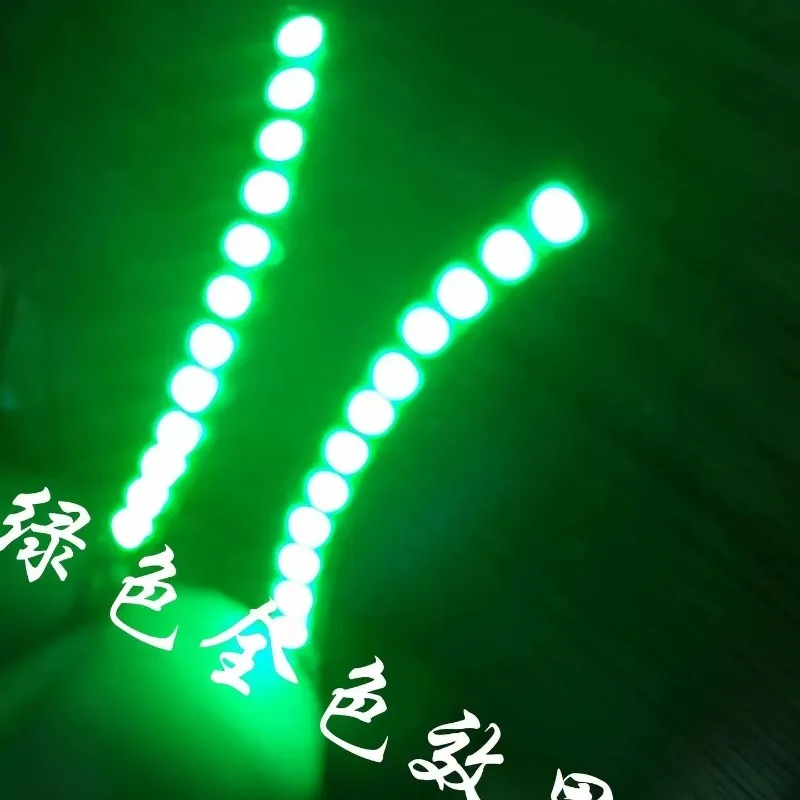 LED رمش كحل تضيء الرموش الصناعية مزدوجة الجفن ملصق الوجه متوهجة ملصقات نادي الحفلات الهذيان الحفل مهرجان ماكياج #5