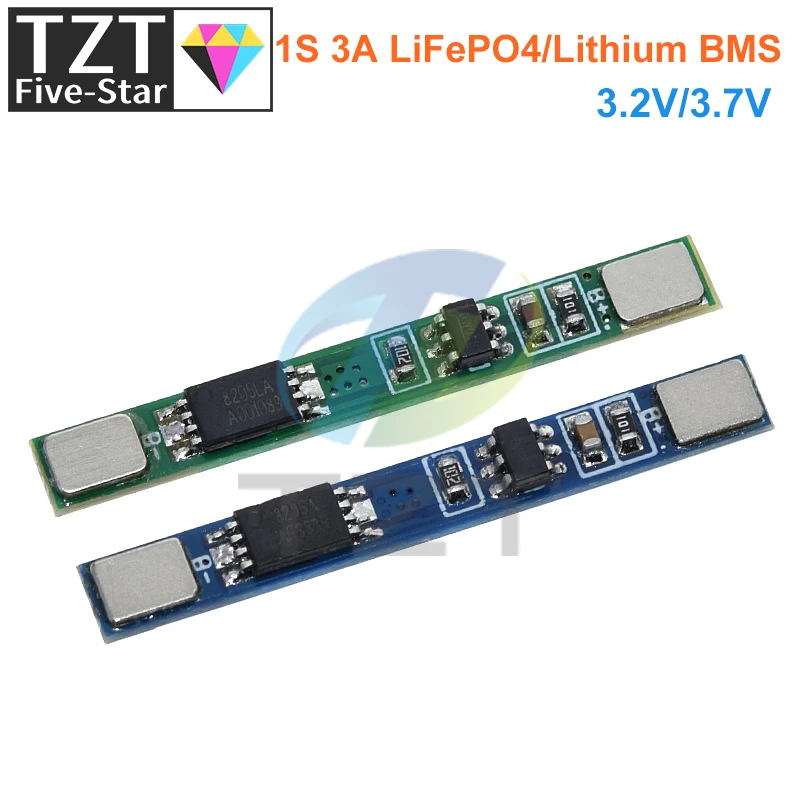 TZT 1/5/10PCS 1S 3.2V 3.7V 3A LiFePO4 / Lithium Li-ion BMS PCM Battery Protection Board Pcm For 18650 32650 Battery Packs