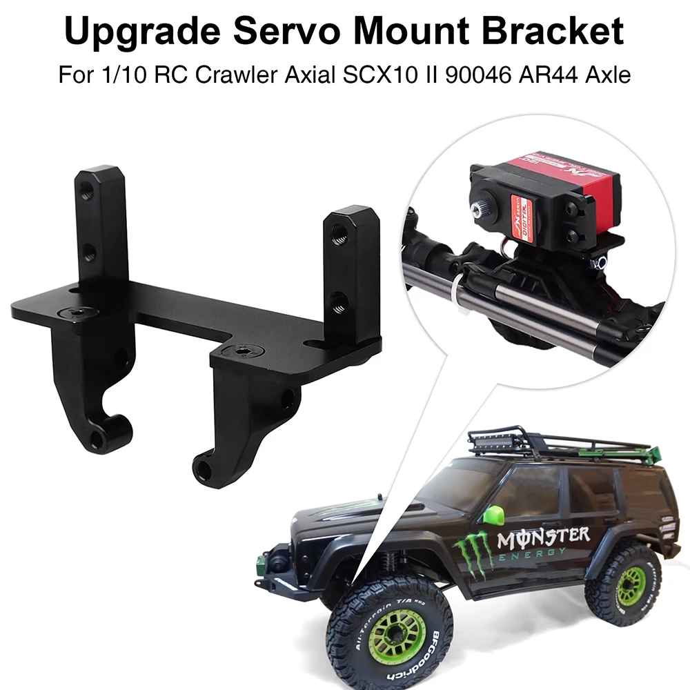 Staffa di montaggio Servo in metallo supporto di Base Servo per Axial SCX10 II 90046 AR44 Axle 1/10 Scale RC Crawler RC aggiornamenti per auto da