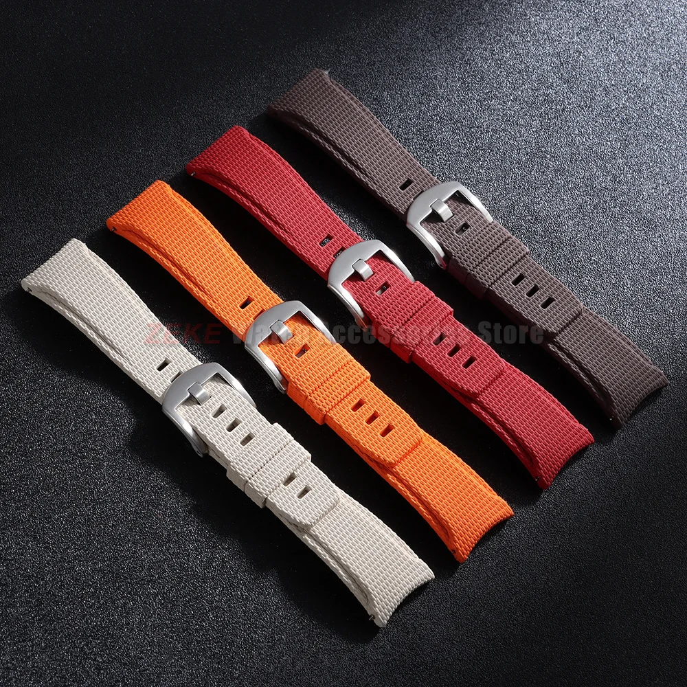 Gebogenes FKM-Gummi-Uhrenarmband mit Schnellverschluss für Omega, Rolex, Seiko, Longines, Tissot Armband 20mm 21/22mm – Detail 12