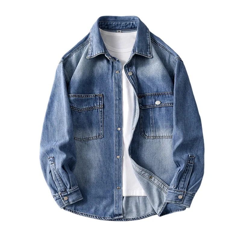 150kg Plus Size Autumn Spring Large Size Denim Jackets 7XL 6XL Loose Coat Men