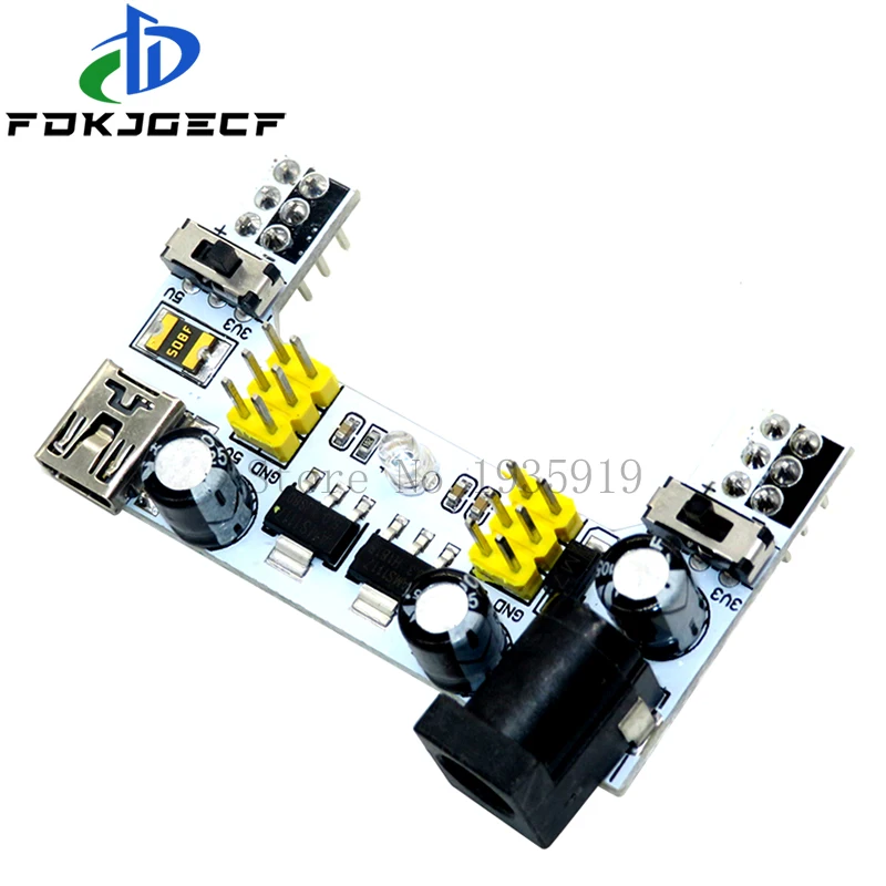 Picture 3: MB102 DC 7-12V MINI USB Interface Breadboard Power Supply Module MB-102 Module 2 Channel Board For Arduino