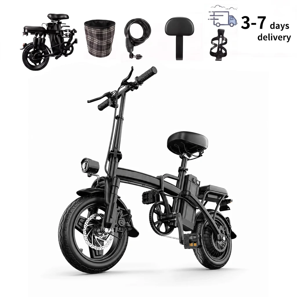Foldable Electric Bike for Adults, 500W 20MPH City Commuter Ebike, Lightweight Frame, Fits Car Trunk, Rear Rack, 3 Modes