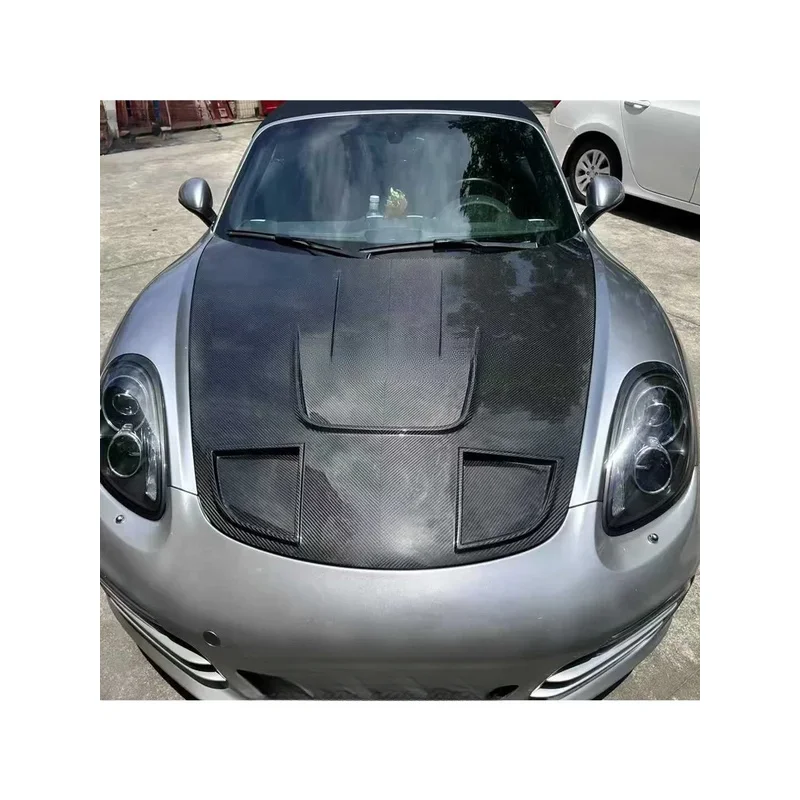 High Quality Real Carbon Fiber GT Racing Style Hood for 911 991 718 982 Cayman Boxster 981