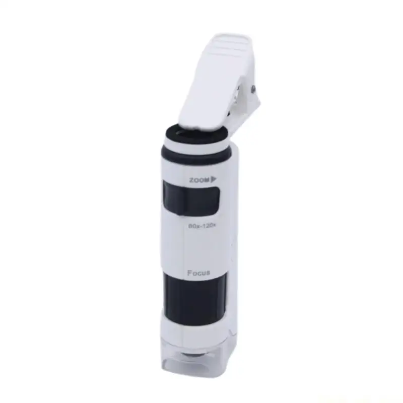 A2BE Collector Use Microscope Viewer with Phone Clip and LED Light for Jewelry Study