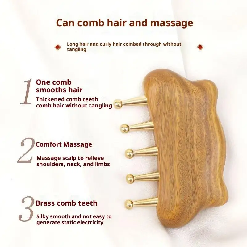 المحمولة النحاس غوا شا أداة تدليك رئيس الرقبة الساق الجسم ميريديان مدلك اللمفاوي العضلات الإغاثة الألم تدليك الأنسجة العميقة #4