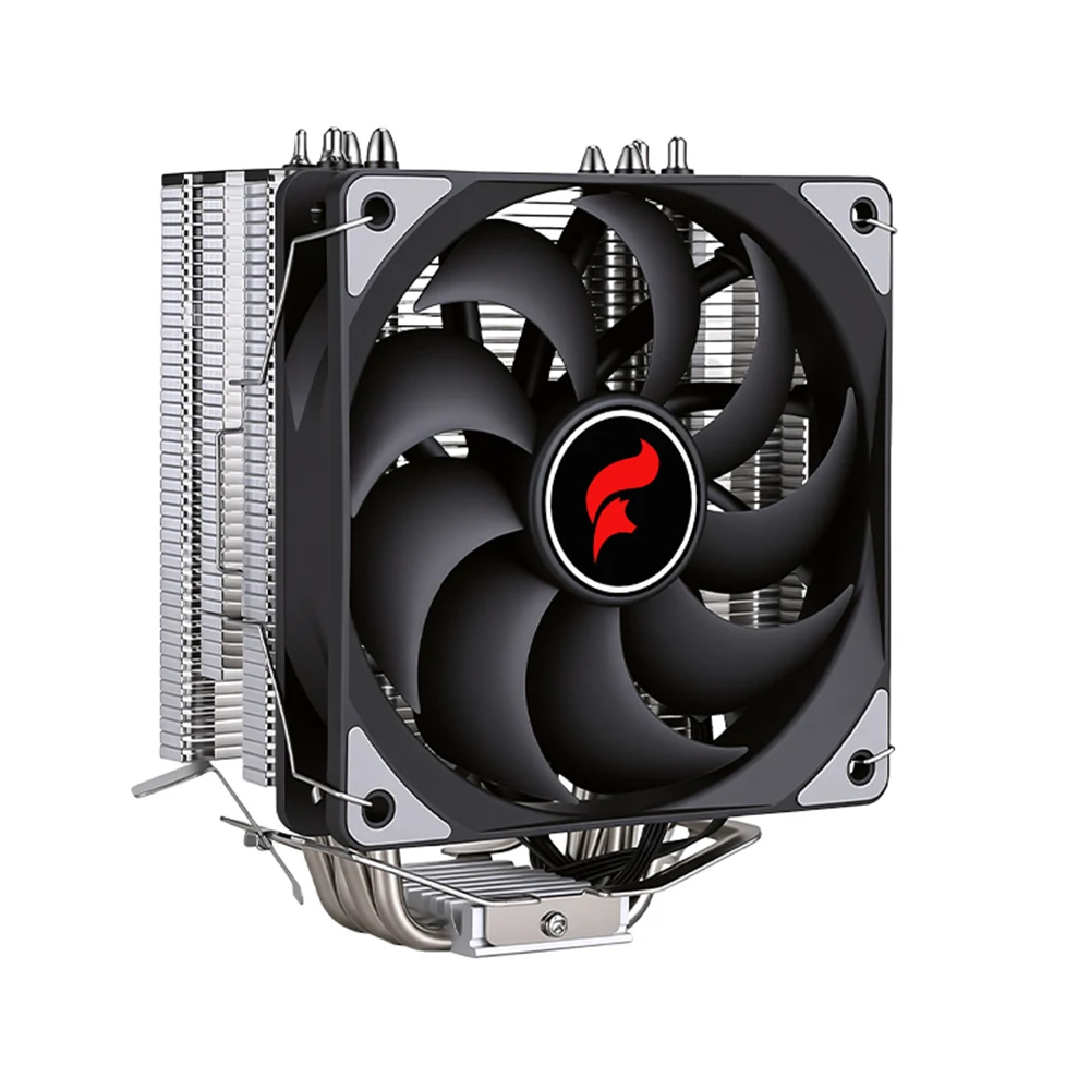 HNHU Computer Processor Cooler CPU Fan 120mm 4 Heat Pipes TDP:200W Compatible With i5 i7 115x 1200 1700 1851 2011 2066 AM4 AM5