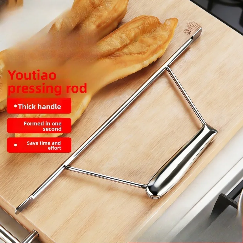 Steel Fried Dough Press, Thickened Labor-Saving Dough Roller, Durable Easy Clean Kitchen Tool for Home Use