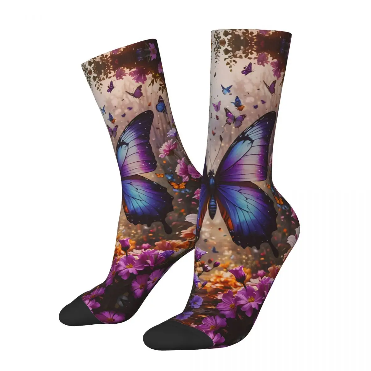 Butterfly Sock Printed Man Polyester