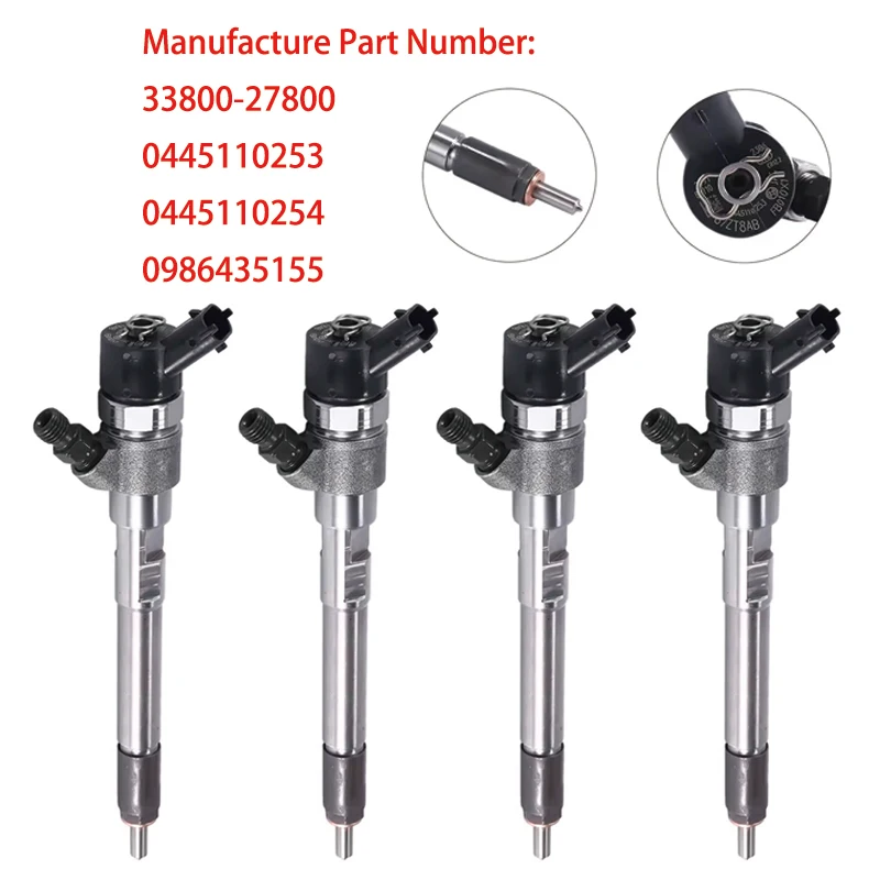 

0445110253 Для Hyundai Santa Fe KIA VGT EU4 2,2 л Двигатель 0445110254 33800-27800 Новая форсунка дизельного топлива 0986435155 Автозапчасти