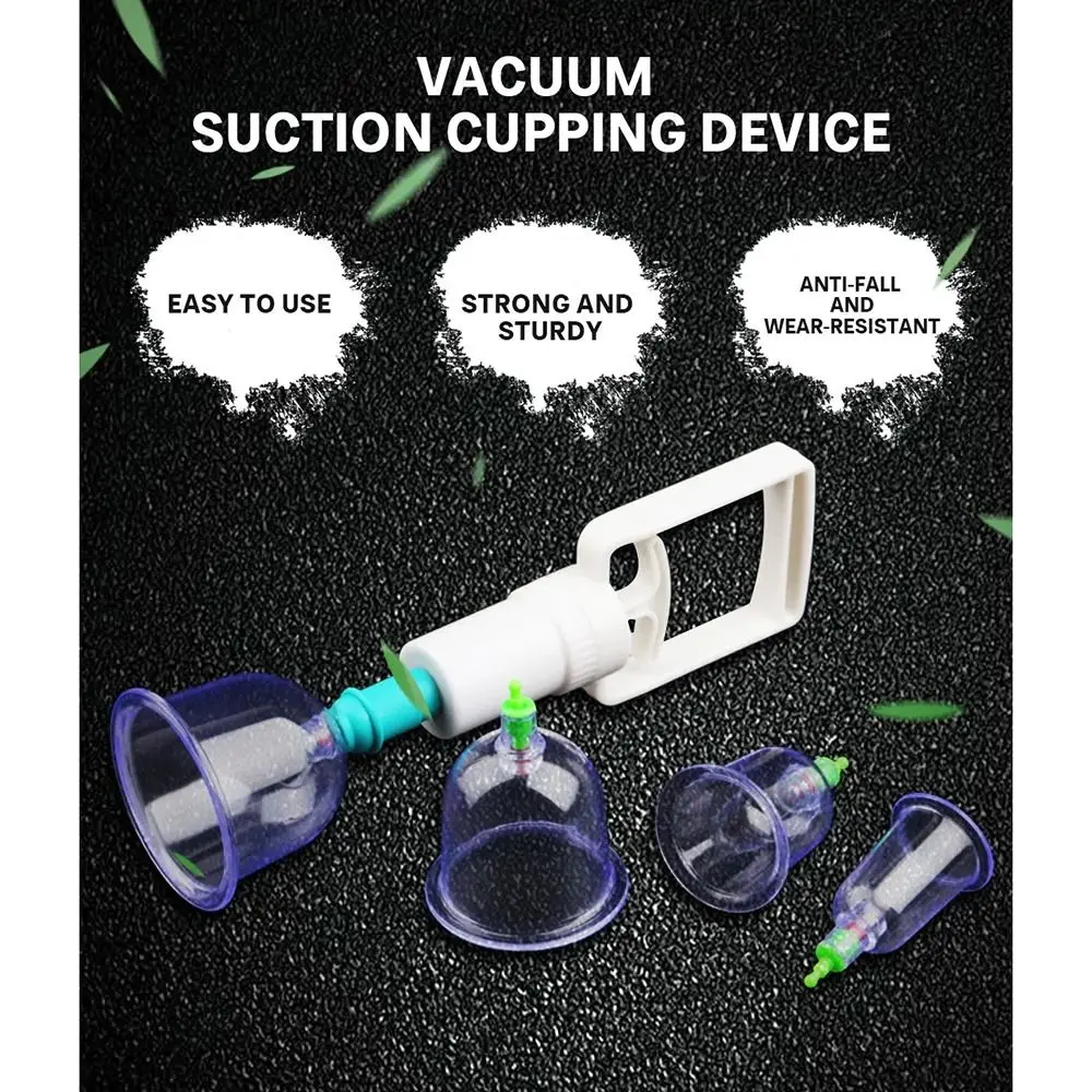 8Pcs/Set Anti-cellulite Vacuum Cupping Cans Dry Wet Type Body Therapy Suction Cup Non-Glass 6 Cups - view 4