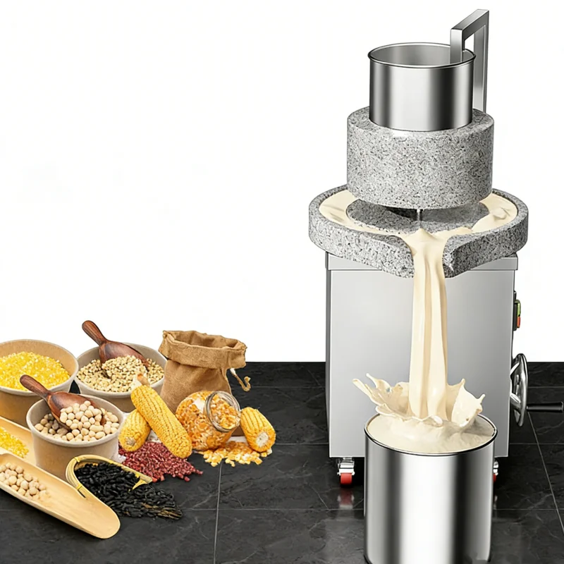 

Commercial Rice Noodle Roll Machine, Fully Automatic Large-scale Soybean Milk, Corn and Sesame Grinder.