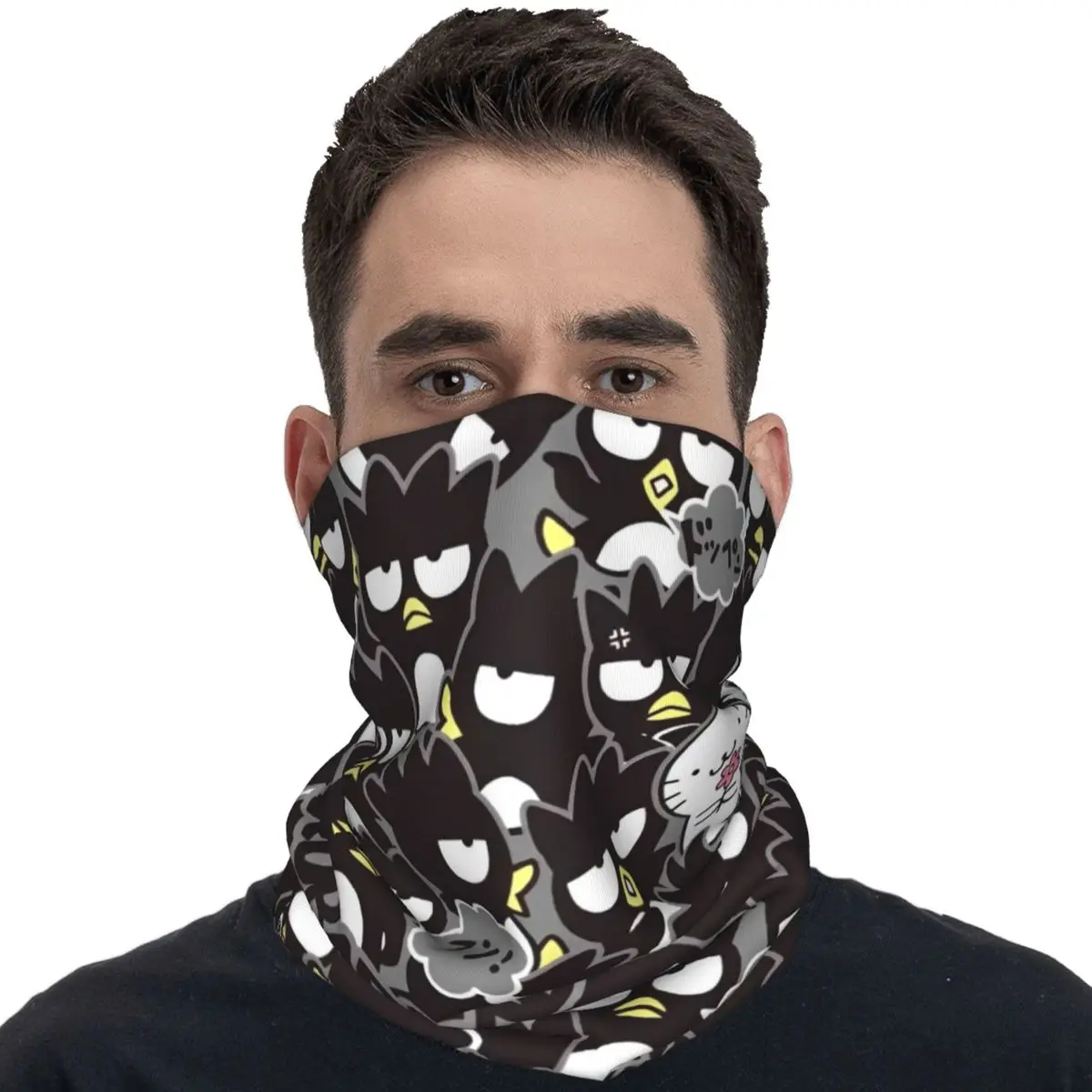 Badtz Maru Balaclava Hiking Camping Face Masks Unisex Funny Dustproof Bicycle Mask Seamless Soft Scarves
