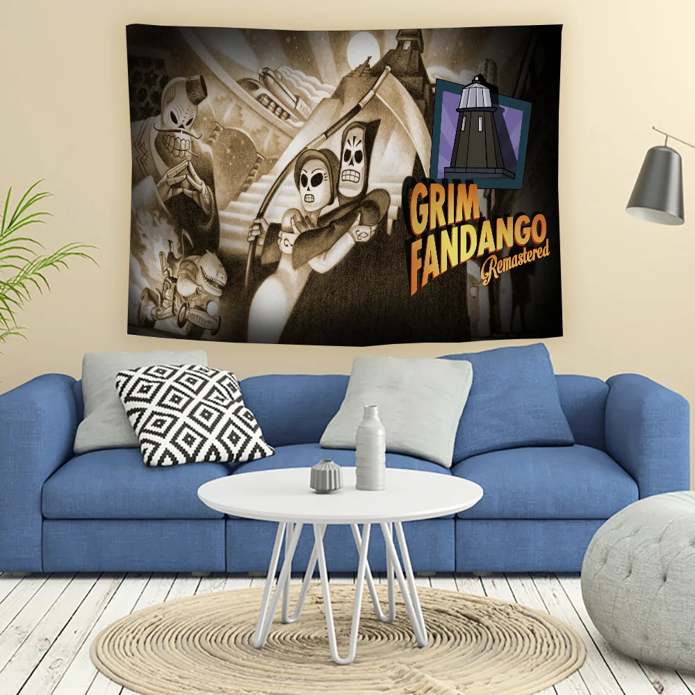 Grim Fandango Spain Home and Decoration Living Room Bohemian Chic Wall Decoration Pink Room Decor Aesthetics Tarot Hippie Kanye