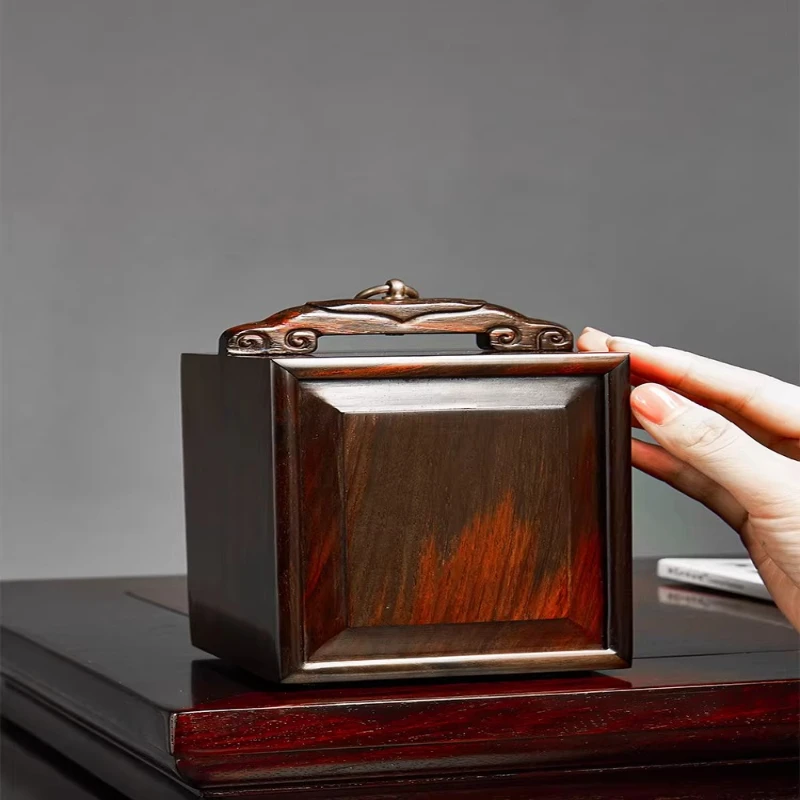 Big red rosewood jewelry storage box Chinese solid wood tenon and mortise Wenwan jewelry box Cotoe rosewood jewelry box