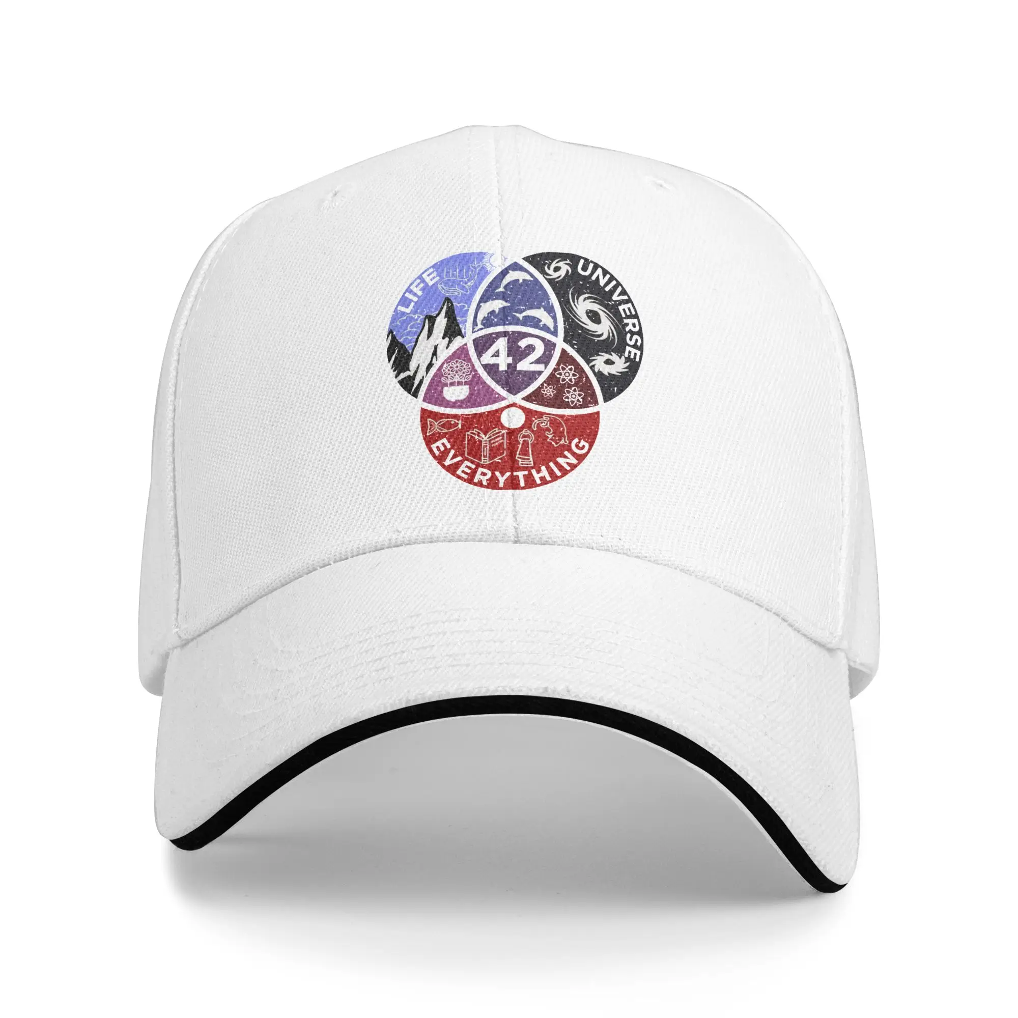 The Answer Life the Universe and Everything Baseball Cap Hip Hop  Sandwich Hat Men Women Adjustable Caps Hat Running Golf