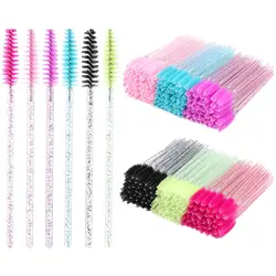 300/500Pcs Crystal Eyelash Brush Disposable Mascara Wands Eyelash Extension Microbrush Eyebrow Applicator Makeup Brush