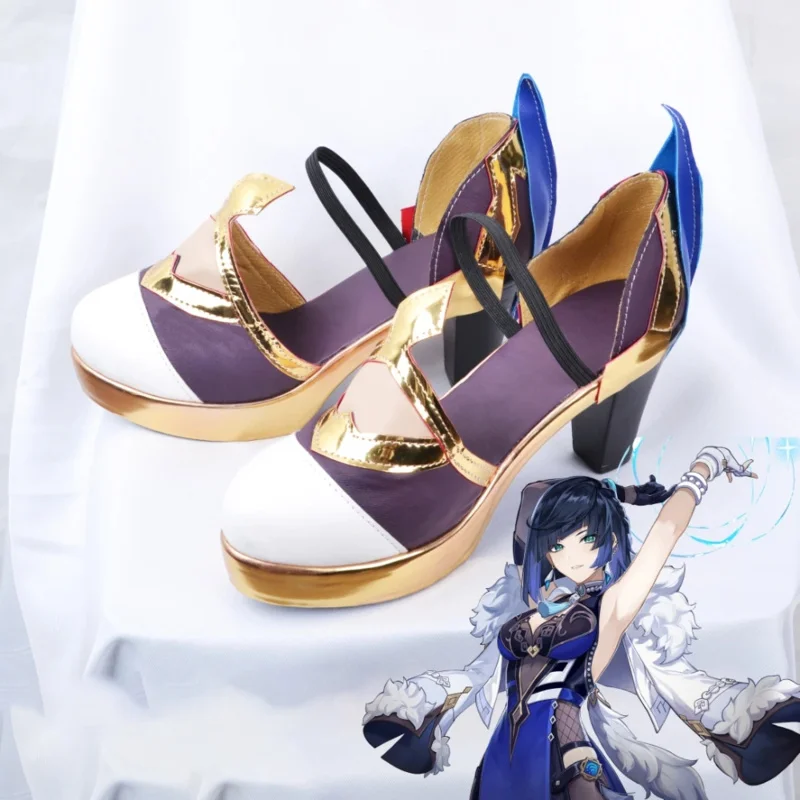 Spiel Cosplay Schuhe Spiel Kamisato Ayato Cosplay Schuhe Gens hin impact Party Eather Schuhe Pu Leder Stiefel für Männer