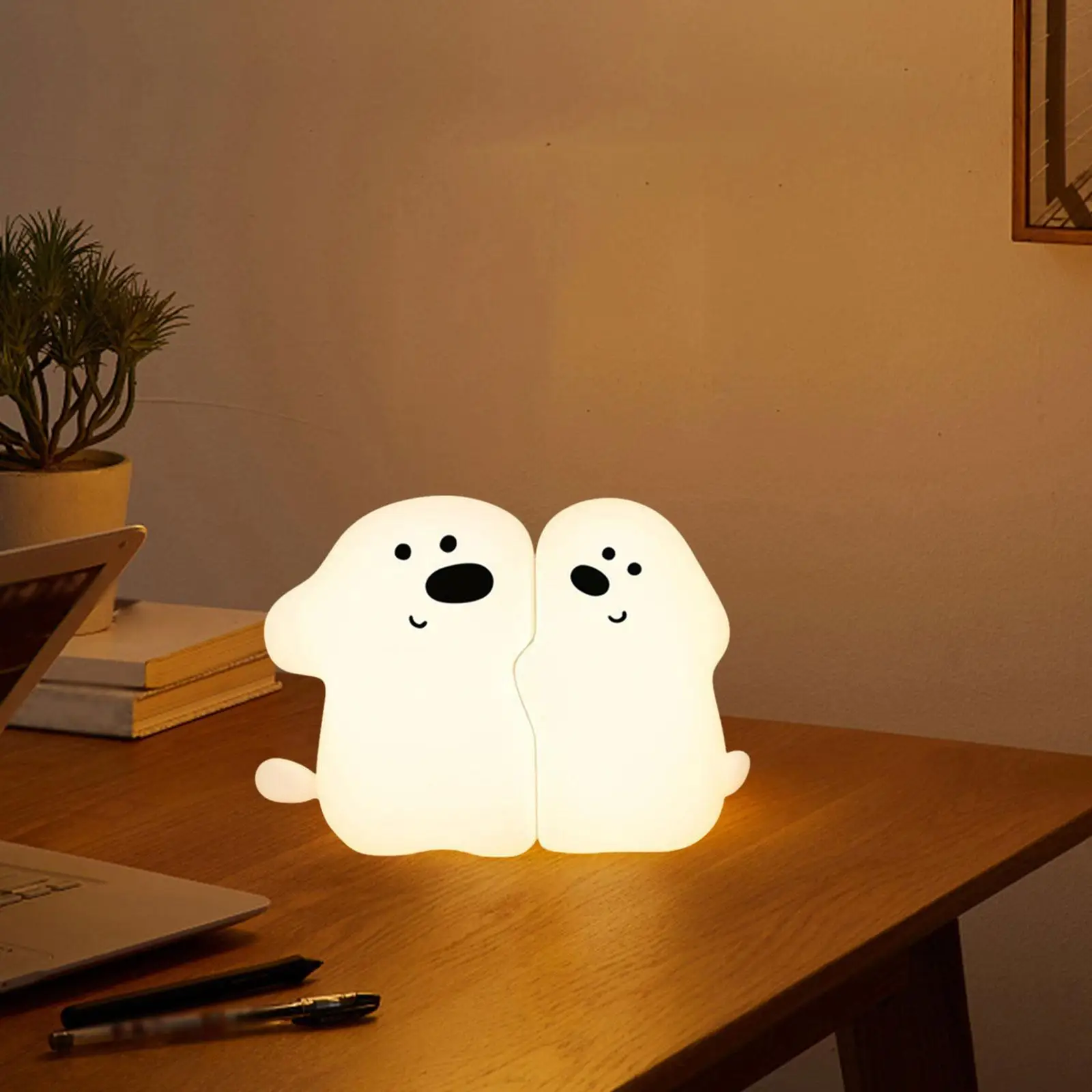 Puppy Night Light Rechargeable Brightness Adjustable Dimmable Gifts Bedside Lamp for Bedside Nursery Boys Girls Desk Bedroom