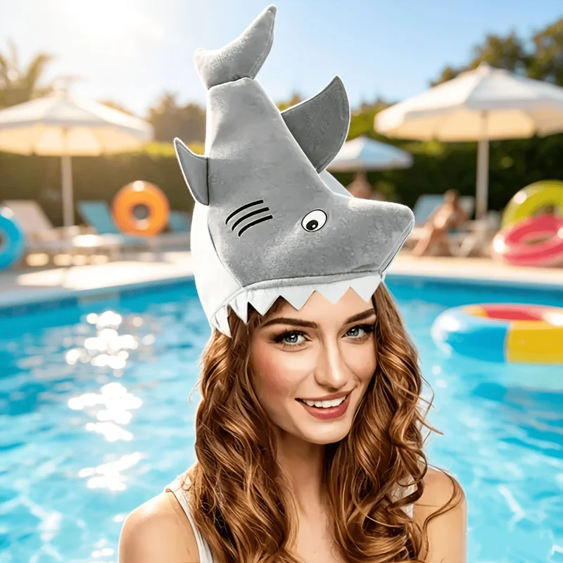 1pc Halloween Cartoon Costume Shark Bite Prop Hat Holiday Adult Party  Animal Head Cap Cosplay Adult Kids Festival Gift
