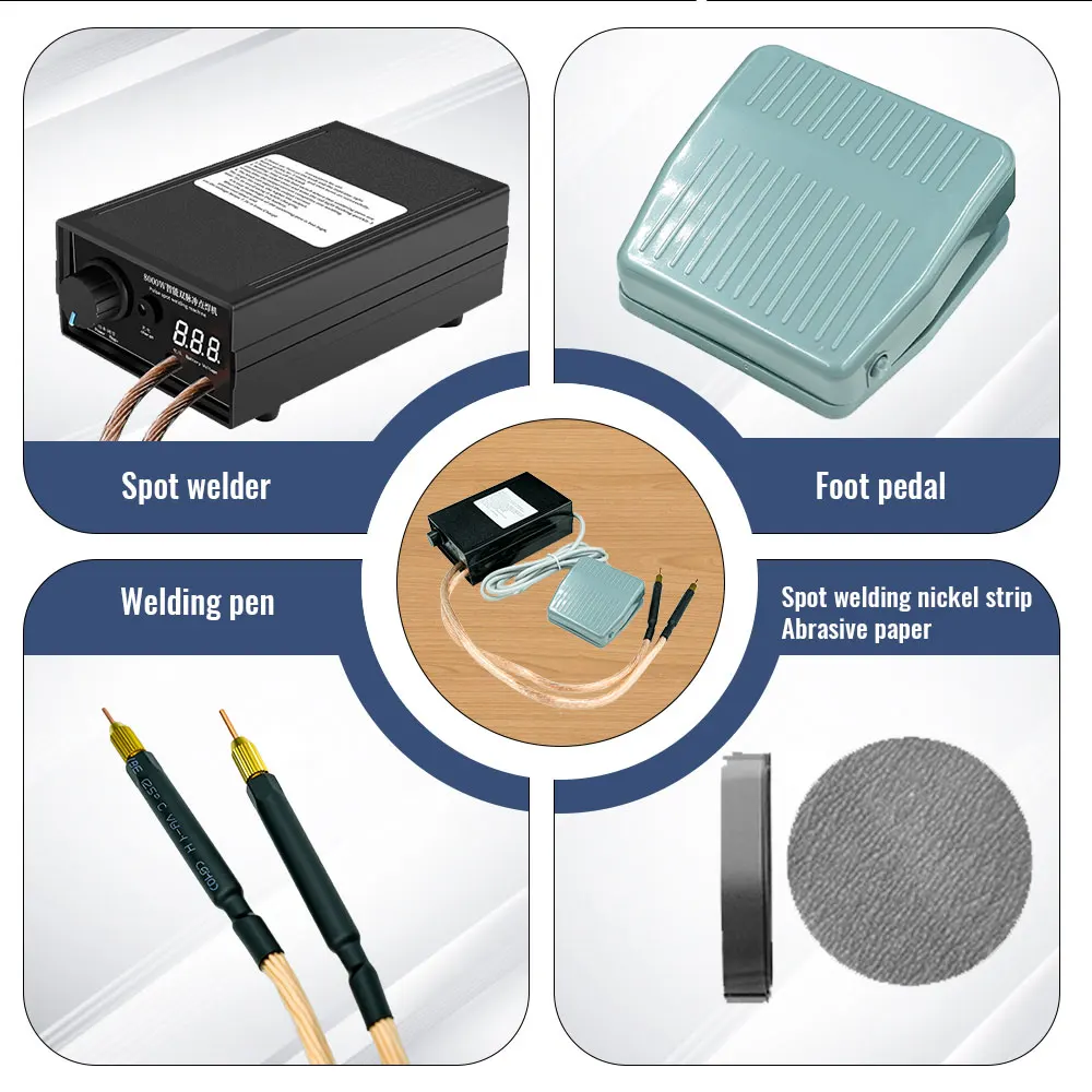 18650 Battery Pack Welding Kit Portable 8000W Mini Spot Welder Pen with Automatic DIY Function for 0.15MM Nickel Strip