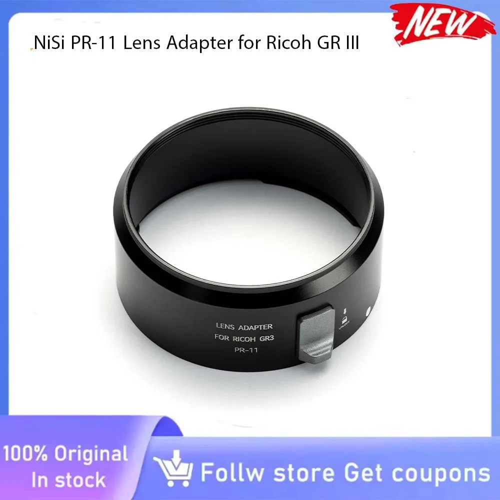 

NiSi, PR-11 Lens Adapter for Ricoh GR III, MK II – Secure Locking Design, Compatible w/ 49mm Thread for Filters