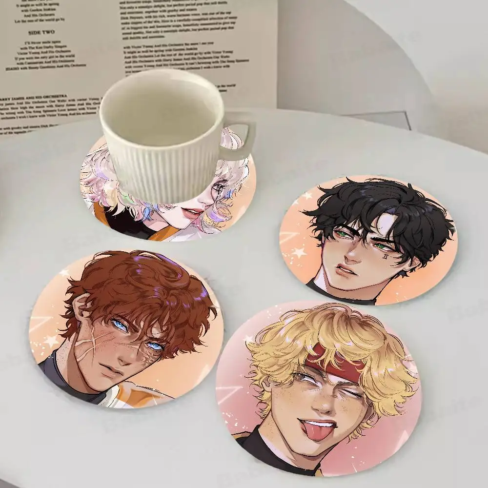 The Foxhole Court Natural Wood Coaster Creative Cartoon Absorbent Cushion Coffee Mug Bowl Cushion Insulation Cushion