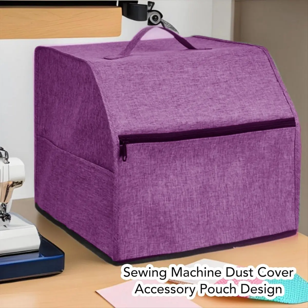 A20I Oxford Cloth Sewing Machine Dust Cover - Serger/Overlock Machine Cover with Accessories Pouch