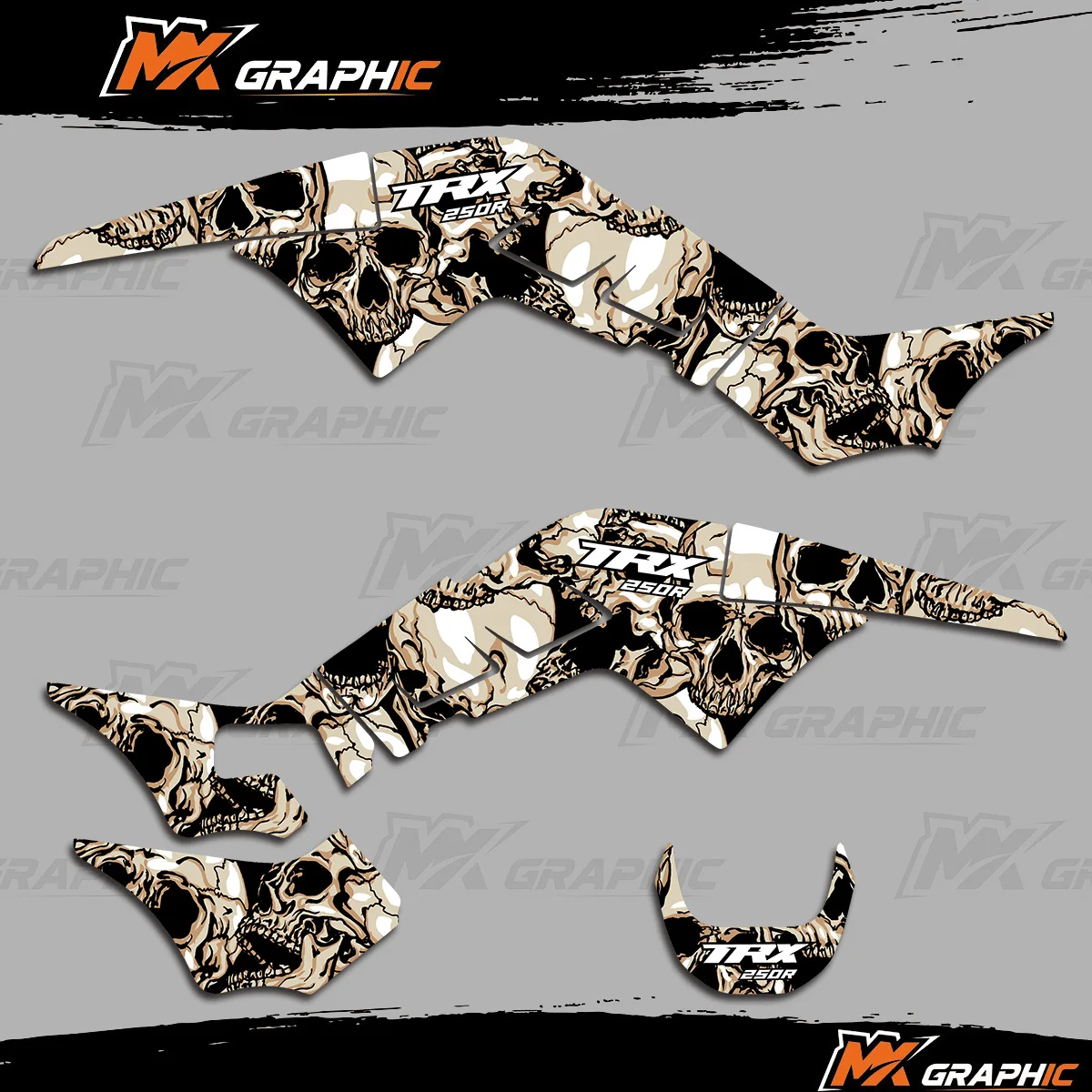 

MXGRAPHIC For Honda TRX250R TRX 250 R FourTrax 250R1986 1987 1988 1989 ATV Graphic Background Decal Sticker Kit