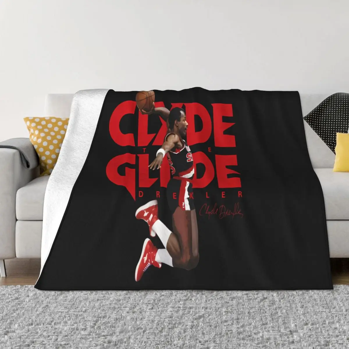 Clyde Drexler Quilt Bed Blanket Winter Blankets Custom Blanket Personalized Throw Blanket