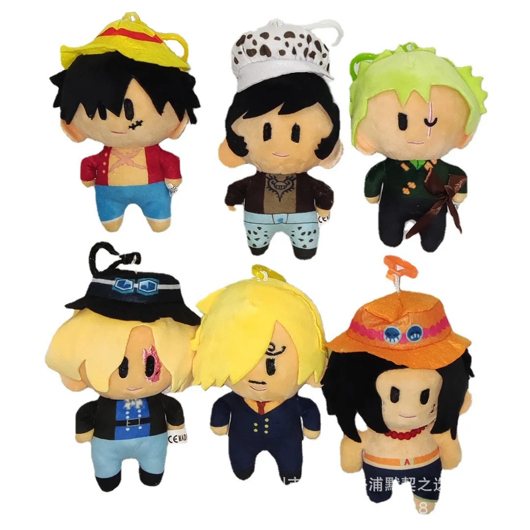 

6pcs Stuffed One Piece Cotton Pendant Roronoa Zoro Water Law 14cm Plush Doll Luffy Sanji Law Ace Gift Kawaii Plush Doll Toys