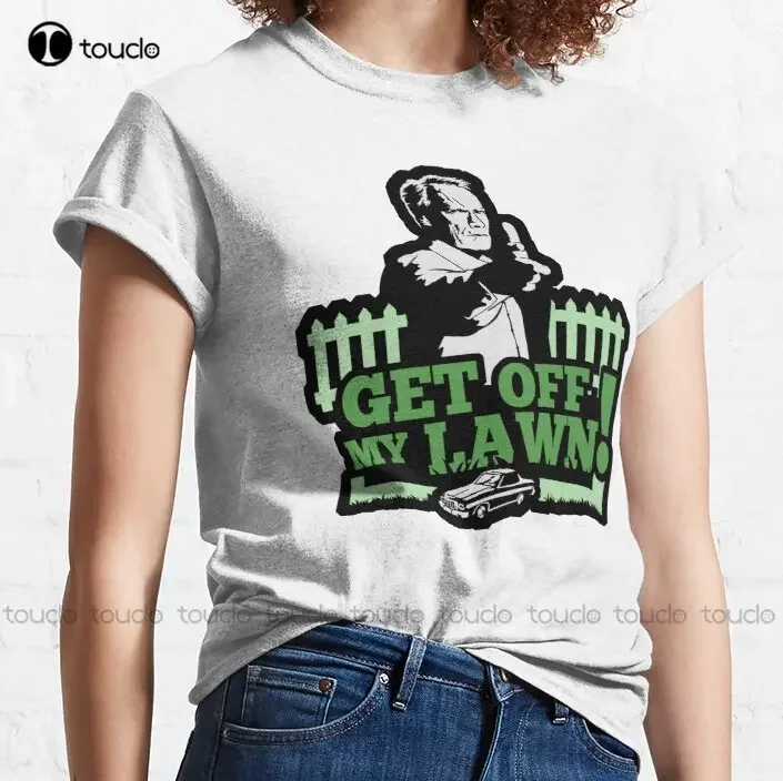 Get Off My Lawn! Clint Eastwood Gran Torino, Clint Eastwood, Korean Veteran Classic T-Shirt Short Sleeve Shirts For Women Xs-5Xl