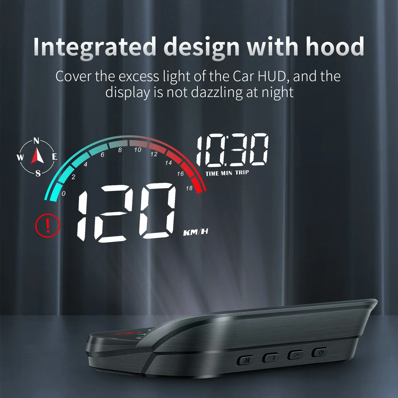 M22 Car GPS Head Up Display for All Cars Speed RPM MPH KMH Speedometer Projector Screen Dashboard with Odometer Overspeed Alarm