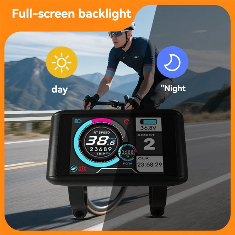 B48B-E-دراجة ثلاثة وضع مجموعة التحكم 35A 36 فولت 48 فولت 52 فولت موجة جيبية تحكم UKC1 عرض شاشة ملونة E-دراجة الملحقات #3