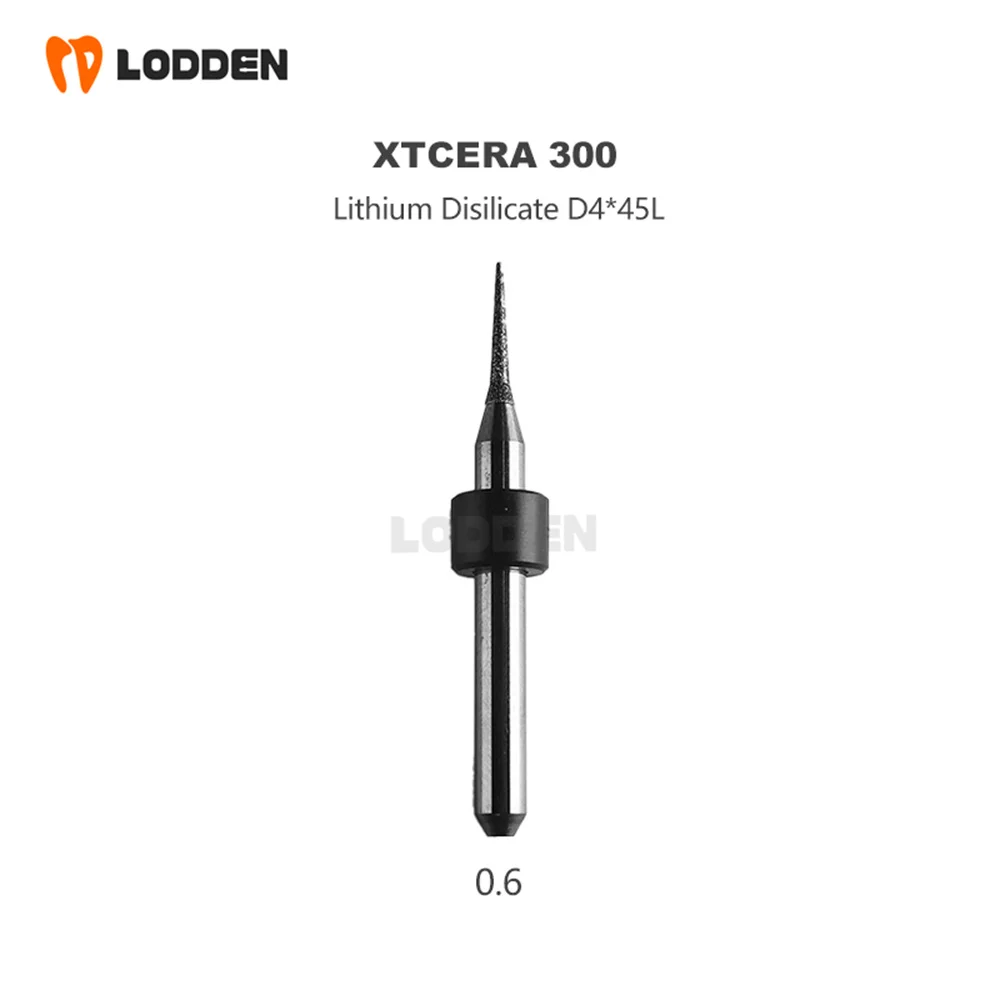 XTCERA-Milling Burs Grinding Metal, Ferramenta de moagem dental, dissilicato de lítio, 0,6 1,0 2,5 D4 Shank, 1,5 2,0 3,0 milímetros