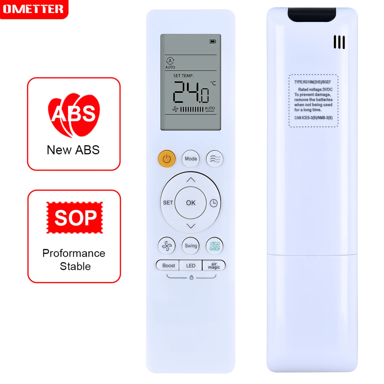 New RG10M(2HS)/BGEF For Midea Air Conditioner Remote Control