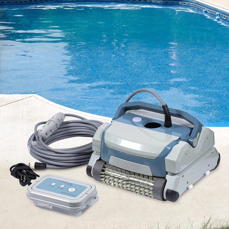 

Robotic Wall Climbing Wired Automatic Robot Pool Cleaner Swimming Pool Cleaning Robot Vacuum Cleaner With 130W Suction Power