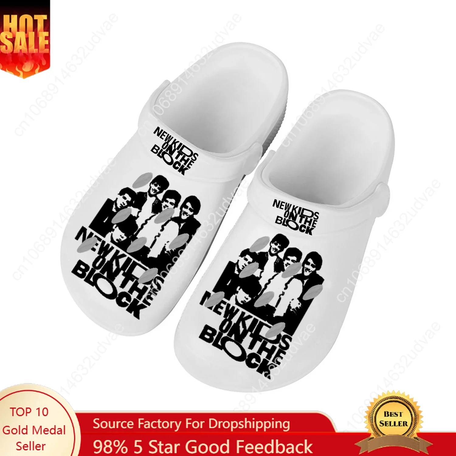 

New Kids On The Block Water Shoes Mens Womens Comfortable Home Garden Clogs Customizd Sandals Beach Breathable Hole Slippers