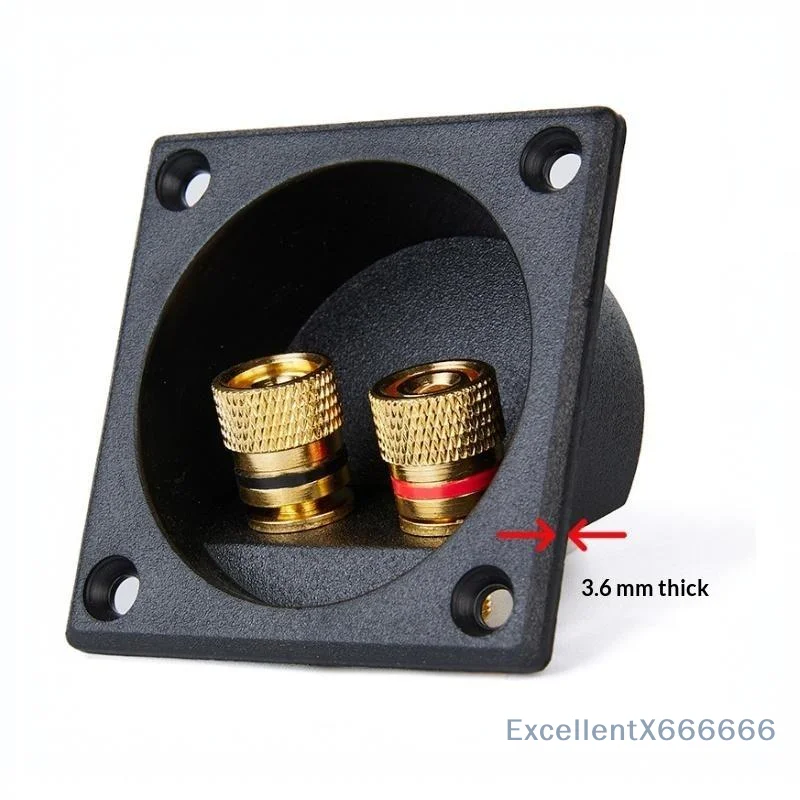 Speaker Terminal Connectors 2 Gilded Banana Jack Rust Resistant Round Boxes Stereo Plug for Speaker Cabinet Retrofit
