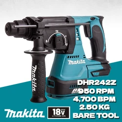 MAKITA DHR242 Brushless Cordless Rotary Hammer 18V Electric Rechargeable Hammer Impact Drill Makita Power Tool DHR242Z