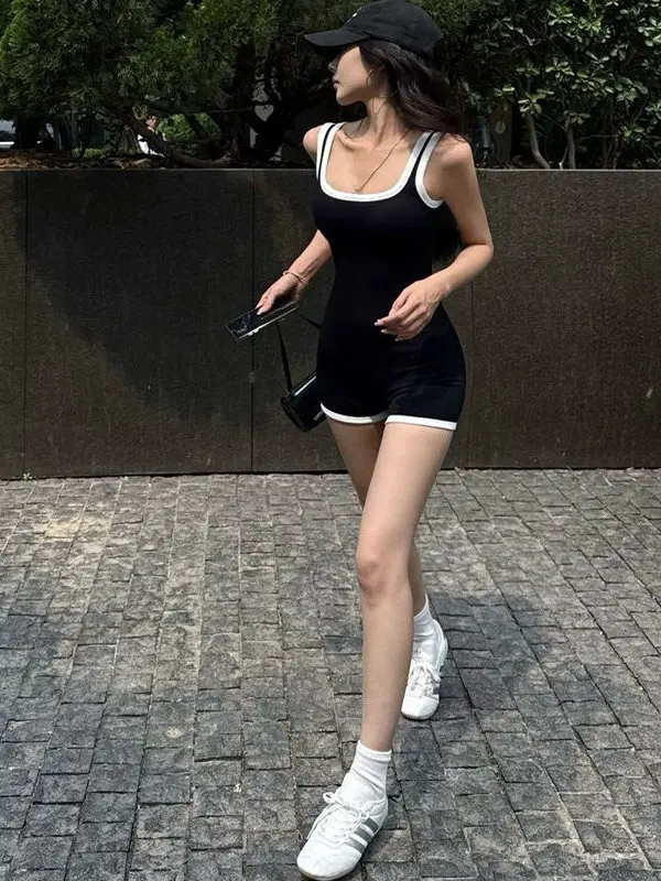 Amerikaans Sle sexy yogapak Fitn strakke hoge taille ort broek katoenmix stof Street Sle zomer 2025