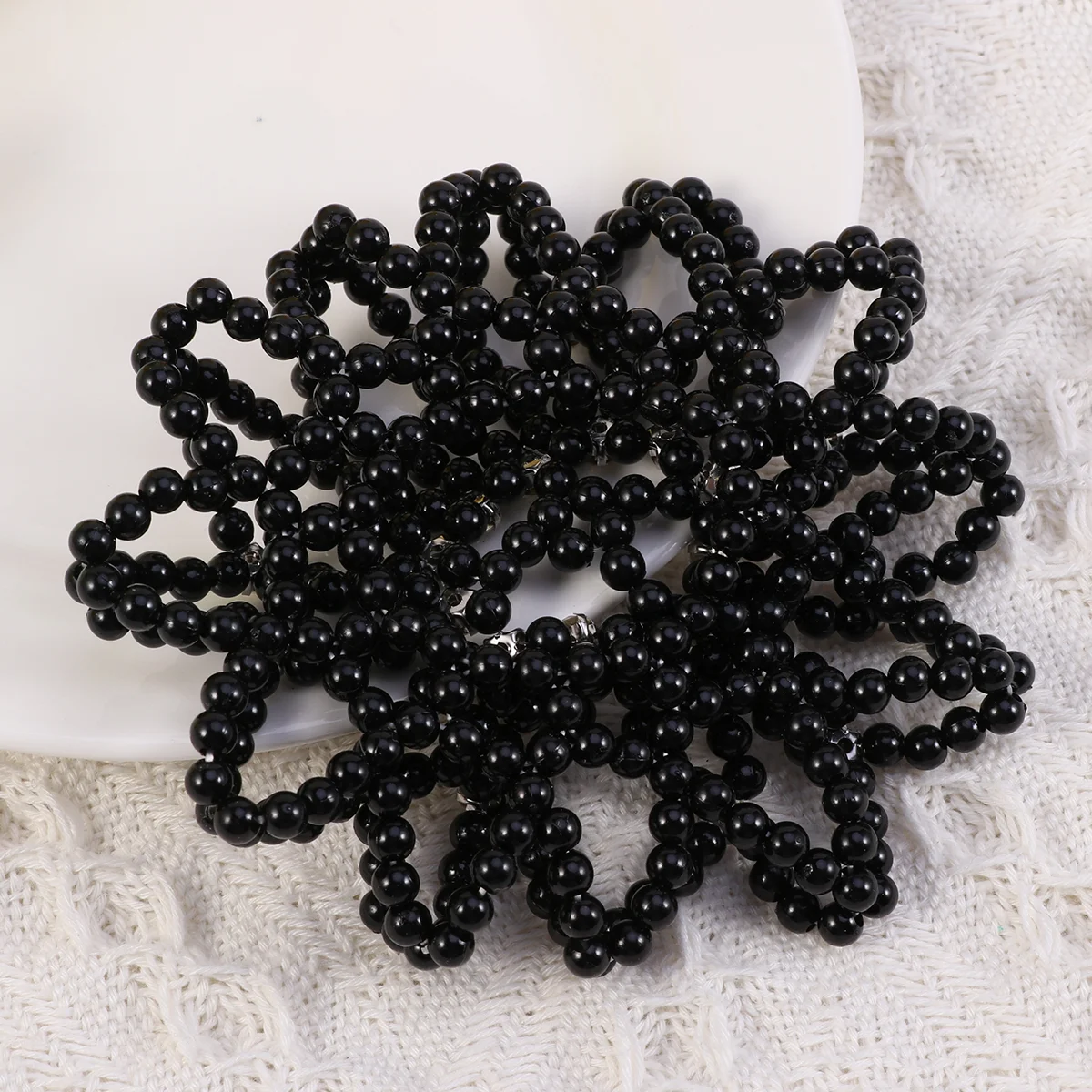 Formal Hair Accessories Flexible Drain Brush Pearl Snood Women's Clothing Bun Nets