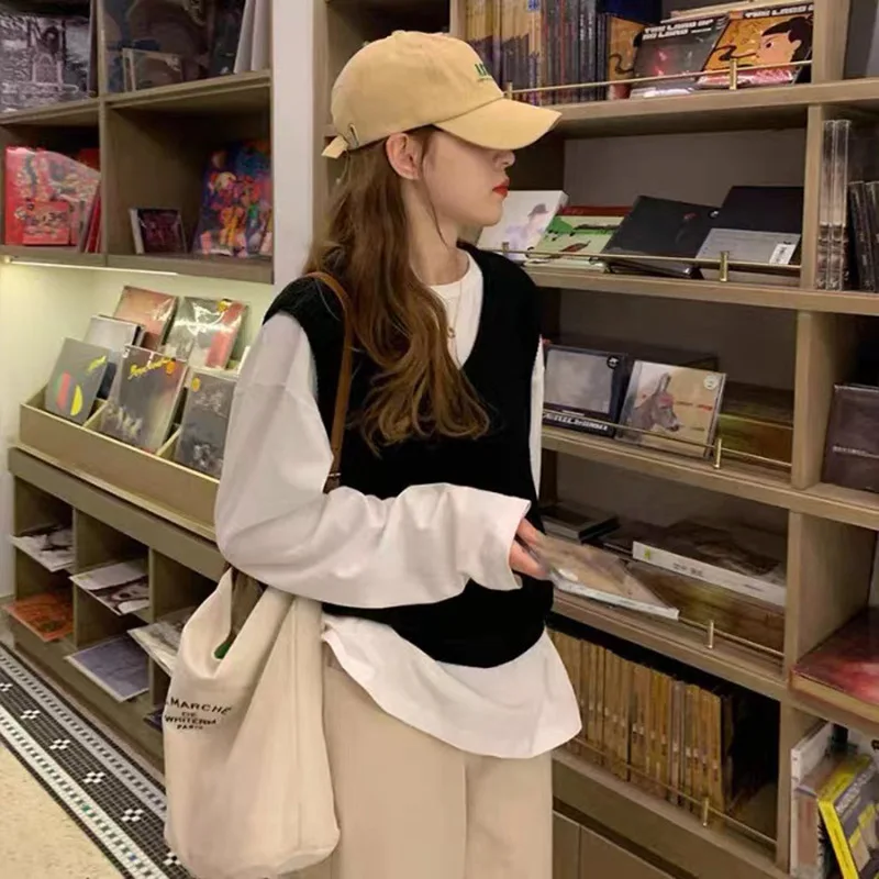 سترة فضفاضة على شكل حرف V للنساء ملابس خارجية للشارع سترة طويلة على شكل حرف a لموسم ربيع الخريف مواد أخرى