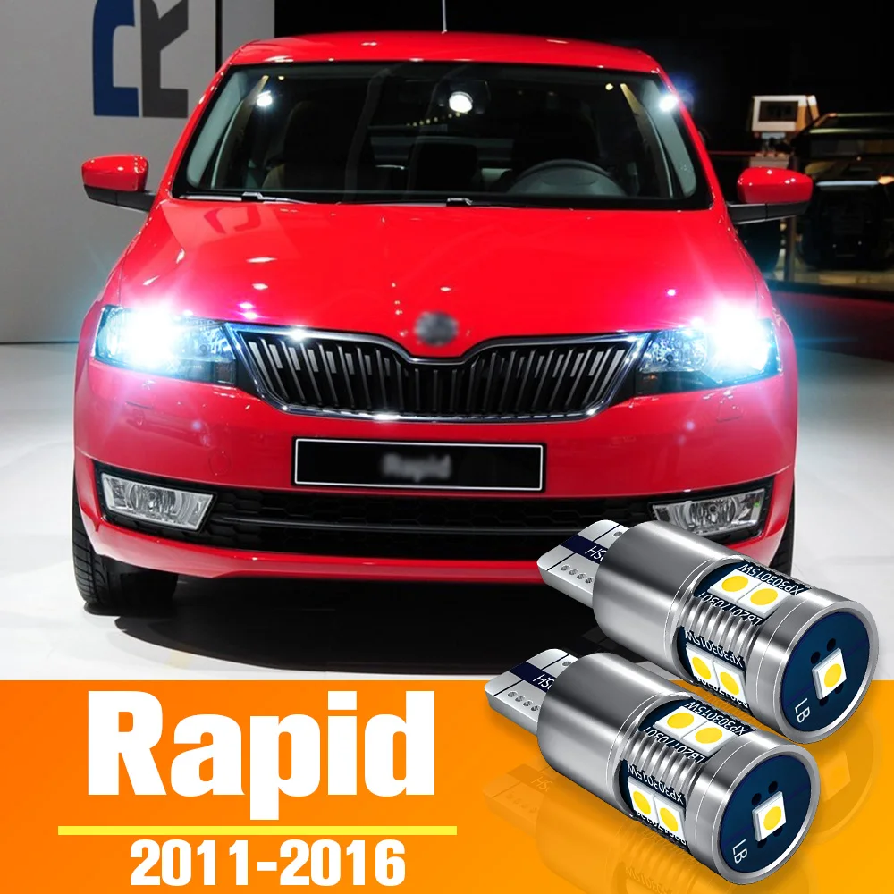2 шт. светодиодный парковочный фонарь для Skoda Rapid NH1 NA2 NH3, аксессуары, лампа 2011 2012 2013 2014 2015 2016, габаритная лампа