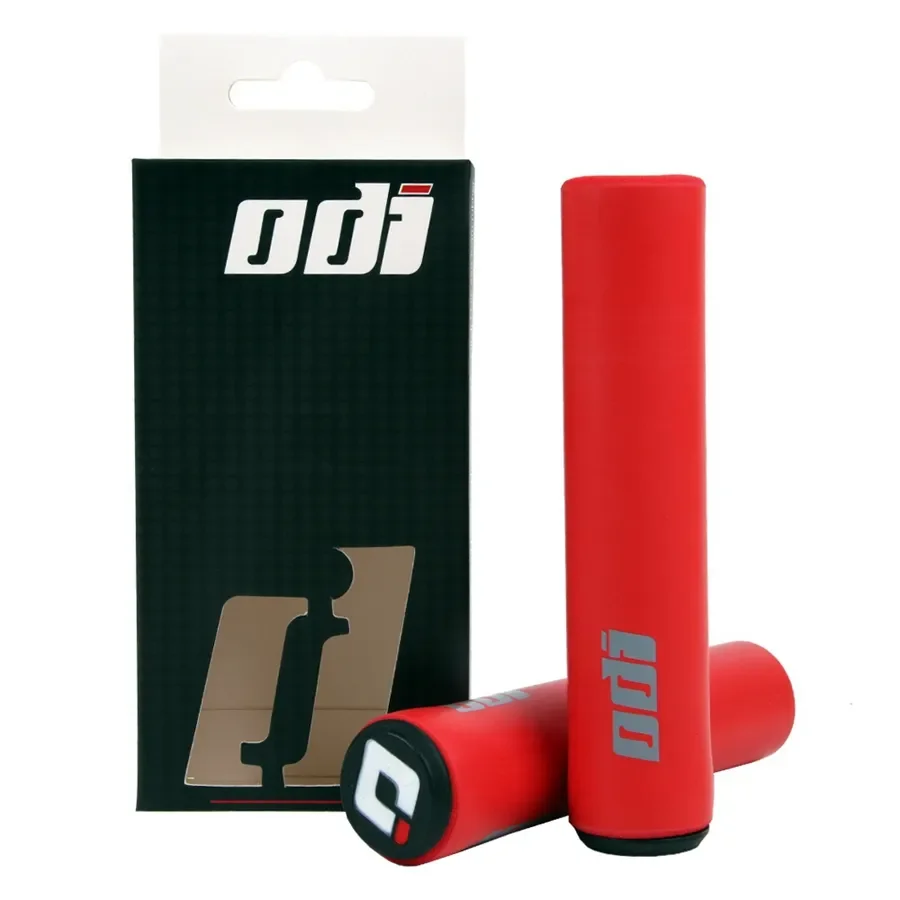 ODI 2pcs Bike Handlebar Grips MTB Silicone Handle Bar Grips Sets Soft Mountain Bicycle Grips End Plug Cycling Accessories Parts